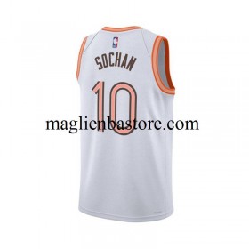 Maglia NBA San Antonio Spurs Jeremy Sochan 10 Nike 2023-2024 City Edition Bianco Swingman - Uomo